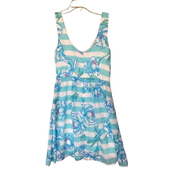 Lilly Pulitzer Womens Shorely Blue Tossing The Line Posey Mini Dress Size 4 - Picture 9 of 12